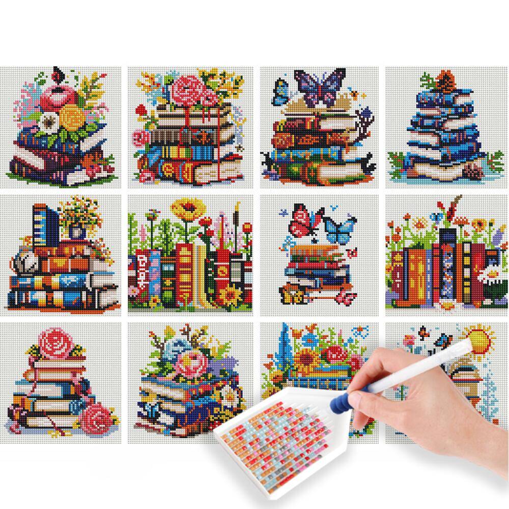 Resin Art Guide Book - HUACAN 12pcs Landscape Mini Diamond Painting