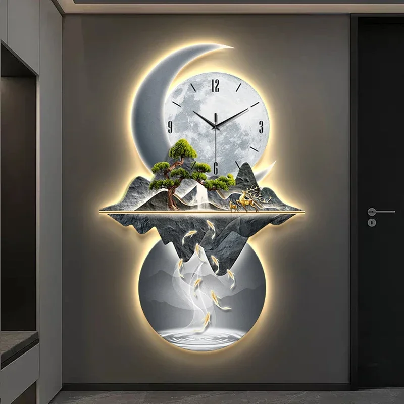 Resin Art Watch - Art Mural Wall Clocks Led Modern