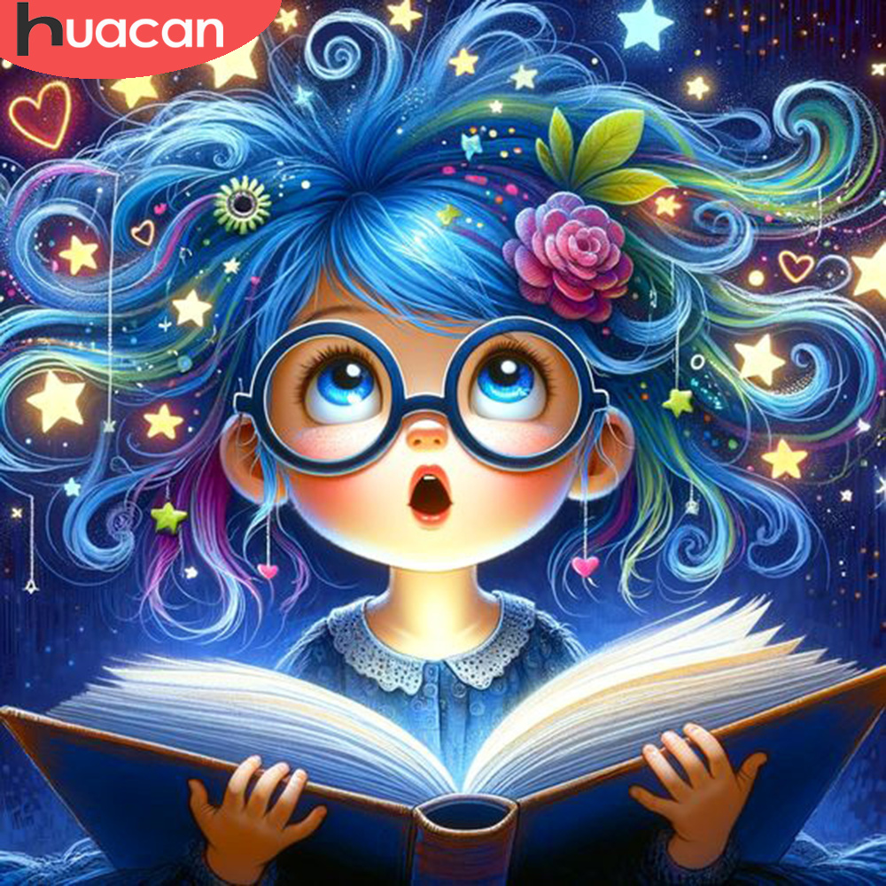 HUACAN Diamond Painting Girl D - огляд і ціна Resin Art Guide Book
