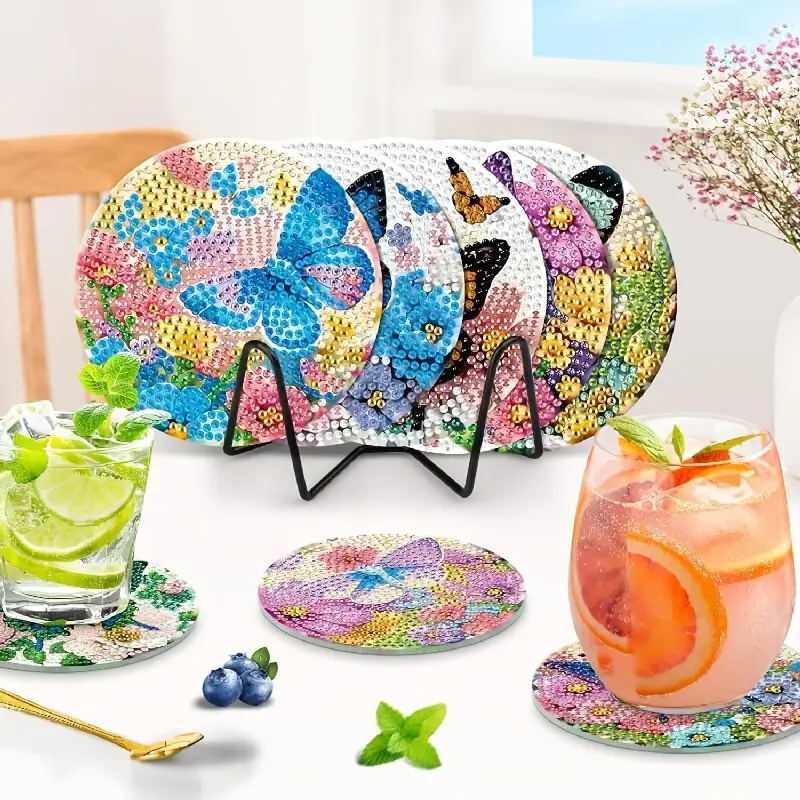 8 Pieces of Diamond Art Painti - огляд і ціна Resin Art Coasters