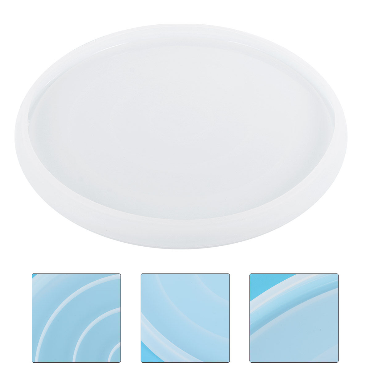 1Pcs Round Silicone Plate Mold - огляд і ціна Resin Art Coasters