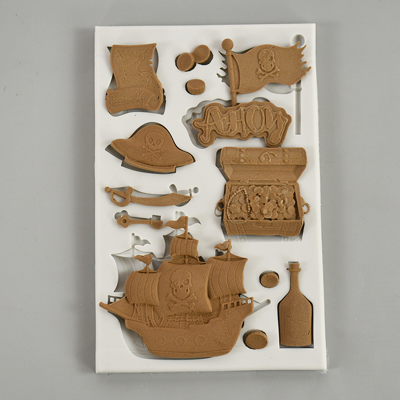 Skull Pirate Ship Silicone Cho - огляд і ціна Silicone Mold Ocean