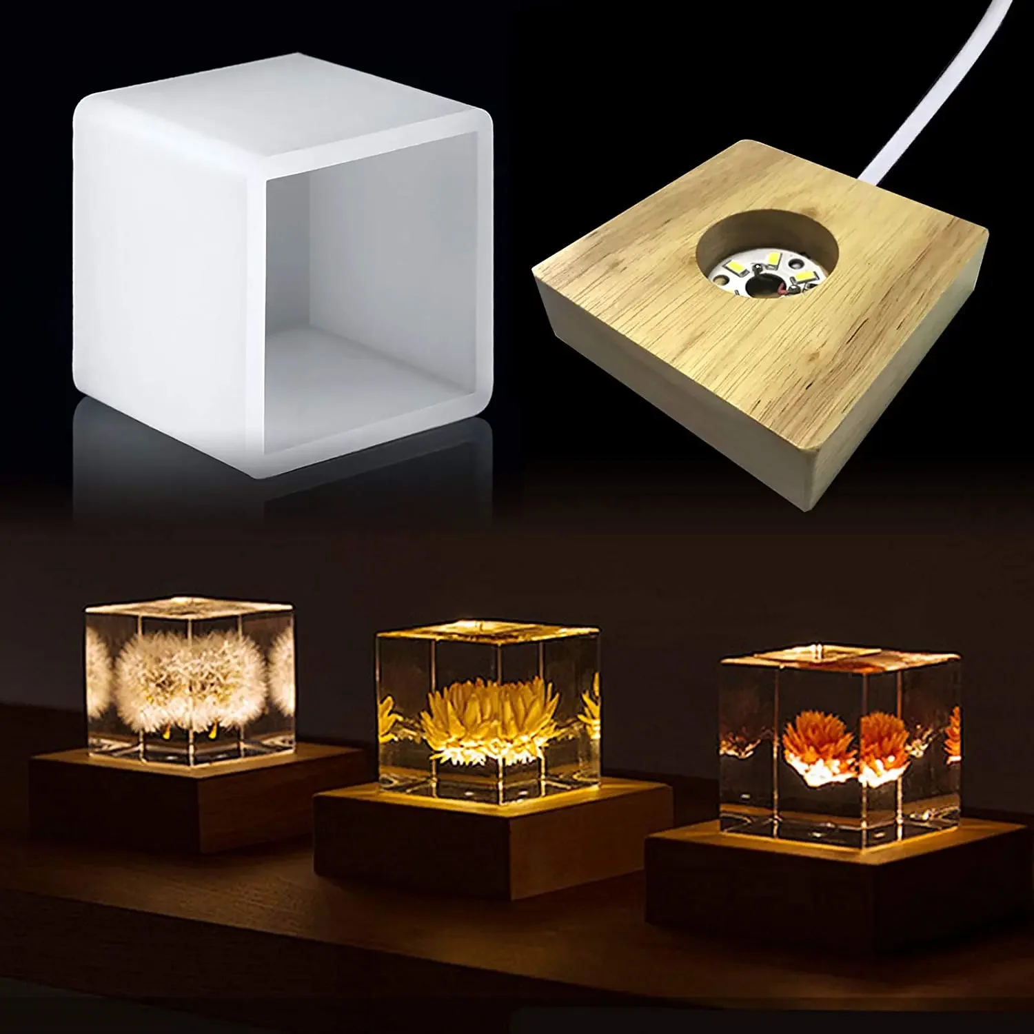 Square Light Resin Mold,led Si - огляд і ціна Resin Art Equipment