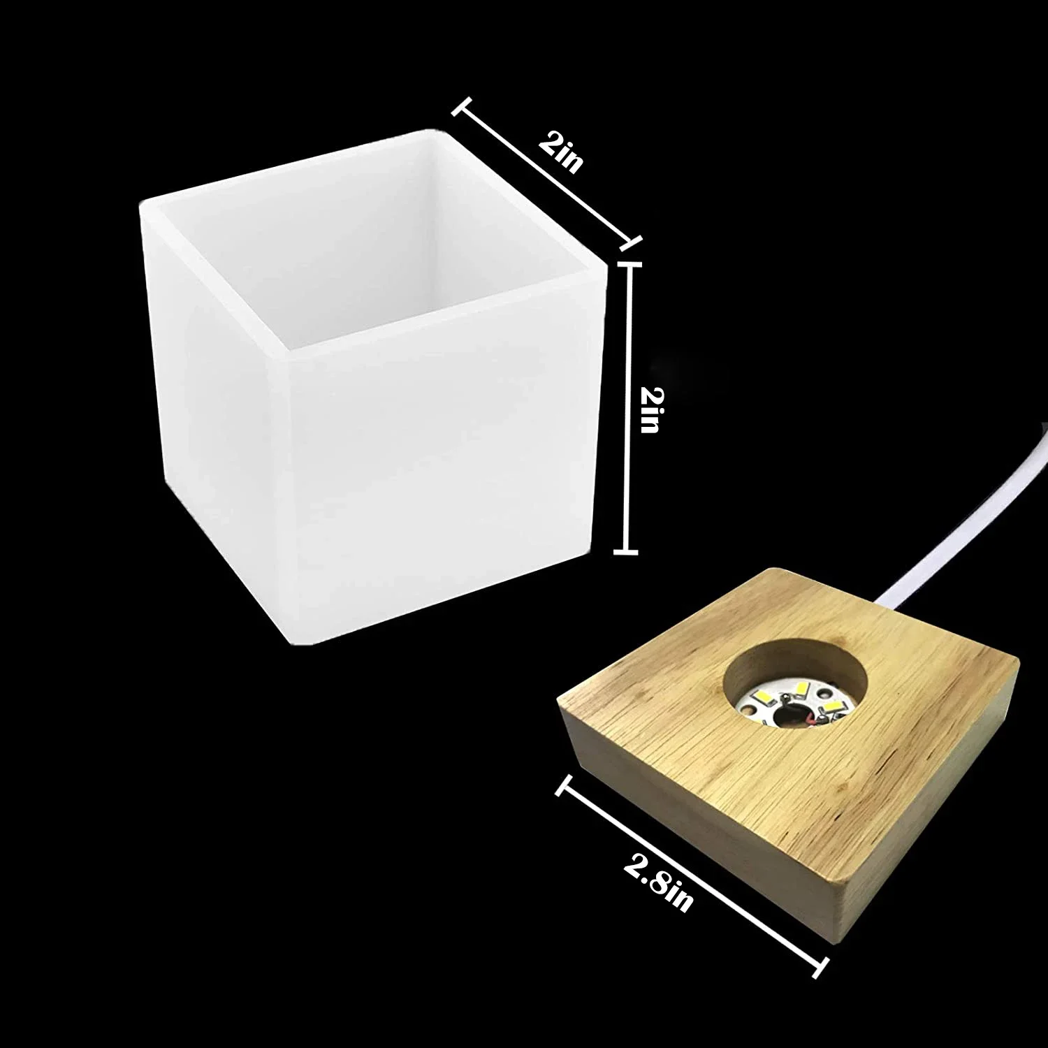 Square Light Resin Mold,led Si - огляд і ціна Resin Art Equipment