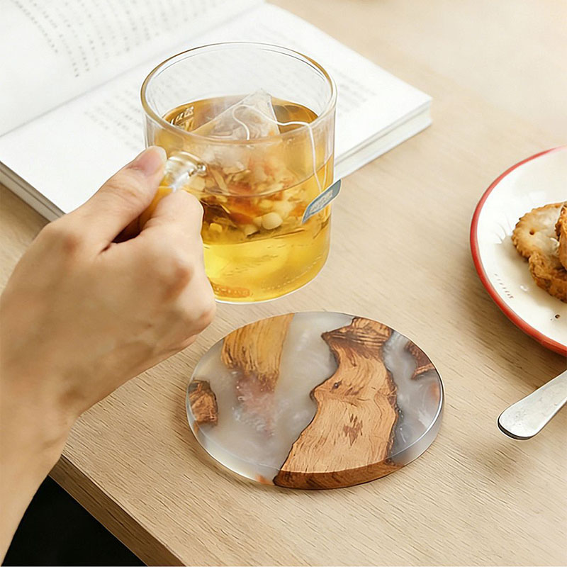 Drink Coaster Set, Wooden Bar  - огляд і ціна Resin Art Coasters
