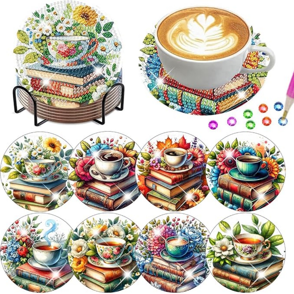 8PCS/DIY Diamond Art Painting  - огляд і ціна Resin Art Coasters