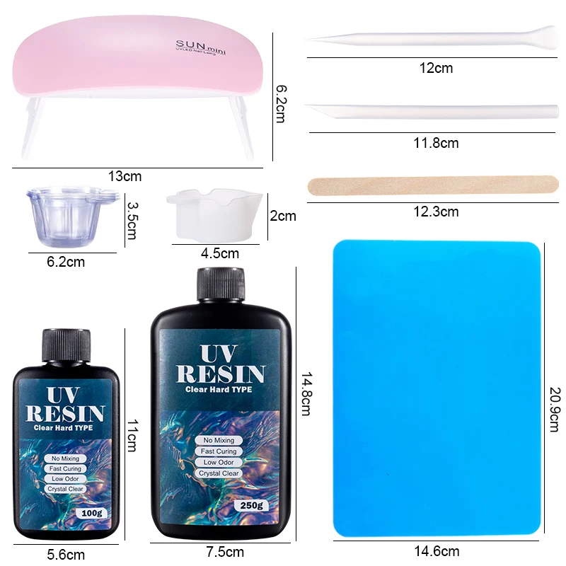 Hard UV Resin Glue Kit Fast Cu - огляд і ціна Resin Art Equipment