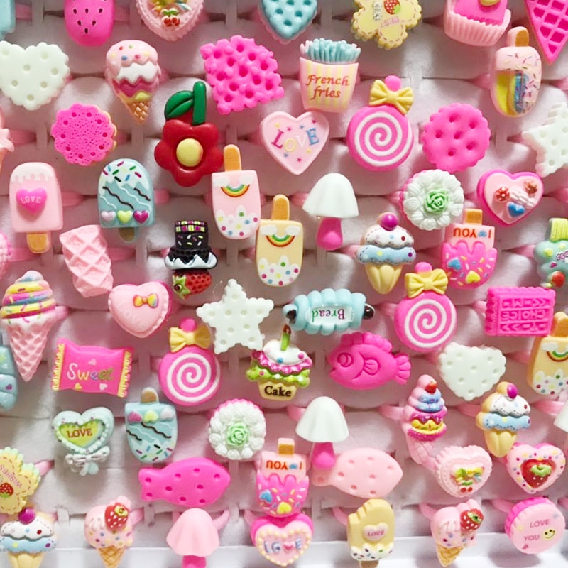 10pcs/Lot Cute Children's Cart - огляд і ціна Resin Art Ring