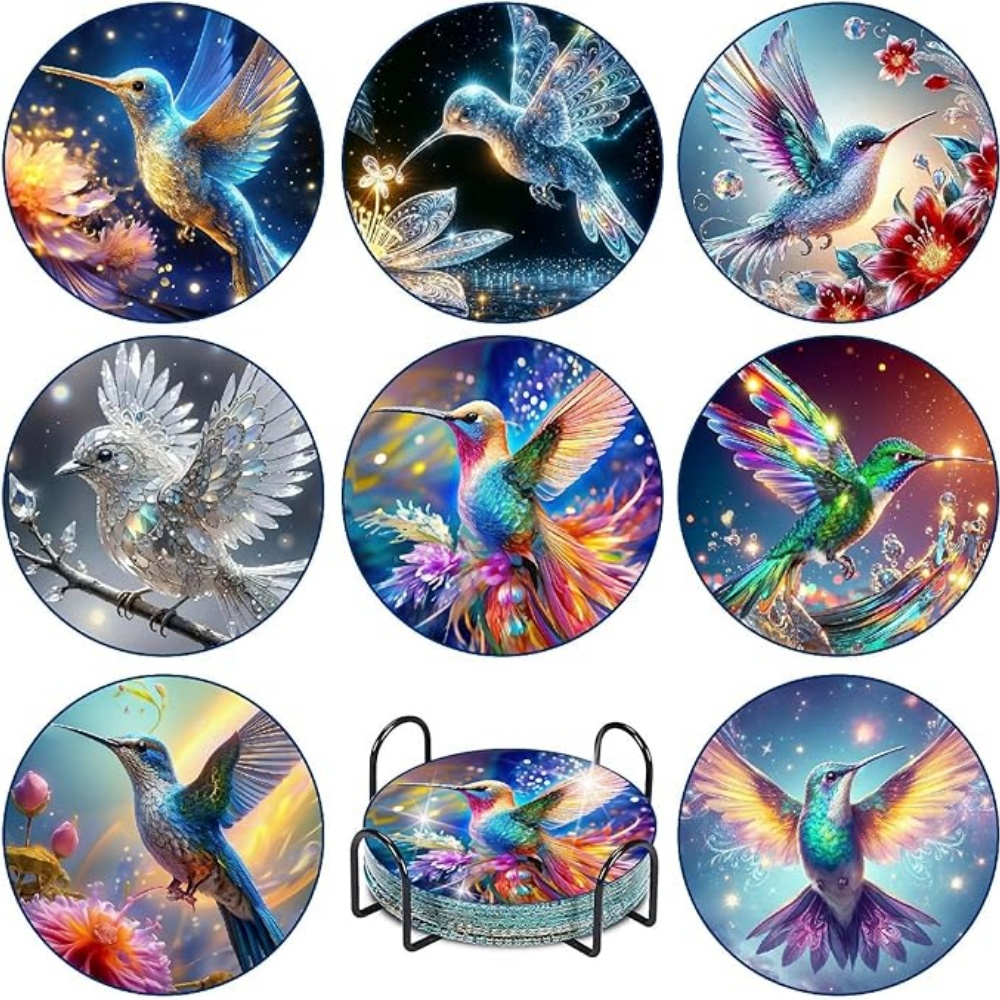 8 Pieces of Diamond Art Painti - огляд і ціна Resin Art Coasters