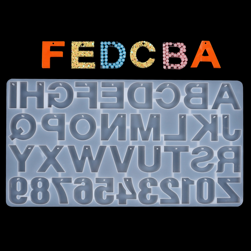 Letter Number Keychain Silicon - огляд і ціна Resin Art Alphabet