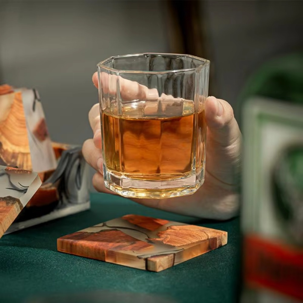 Wood Resin Coasters Square Cup - огляд і ціна Resin Art Coasters