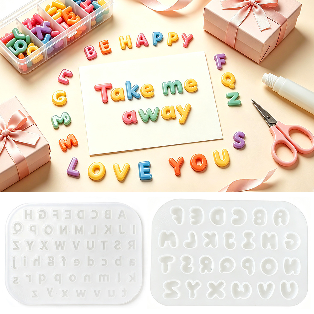 2Pcs Mini Letter Silicone Mold - огляд і ціна Resin Art Alphabet