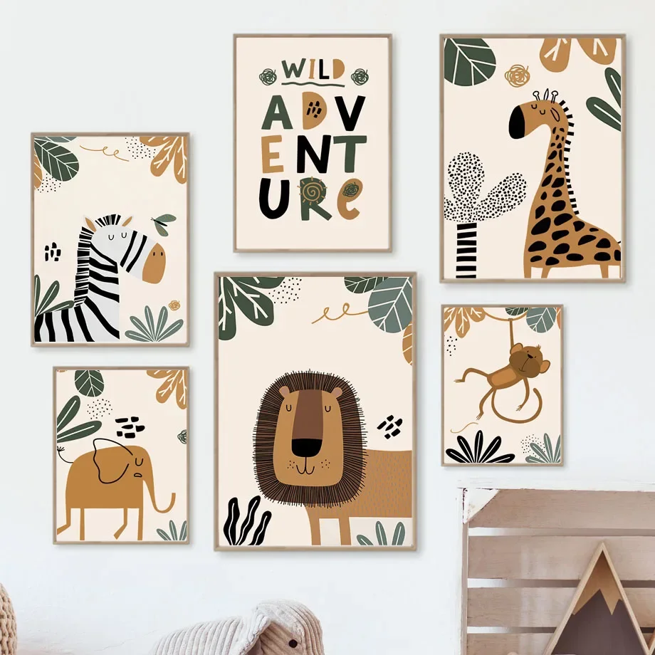 Jungle Animals Boho Monkey Wal - огляд і ціна Resin Art Name