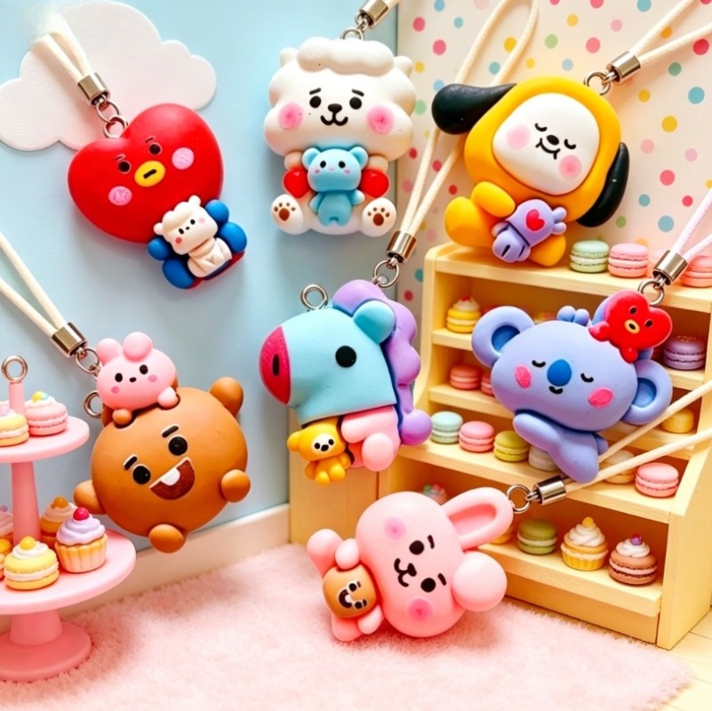 7pcs BT21 Resin Cartoon Charm  - огляд і ціна Resin Art Store
