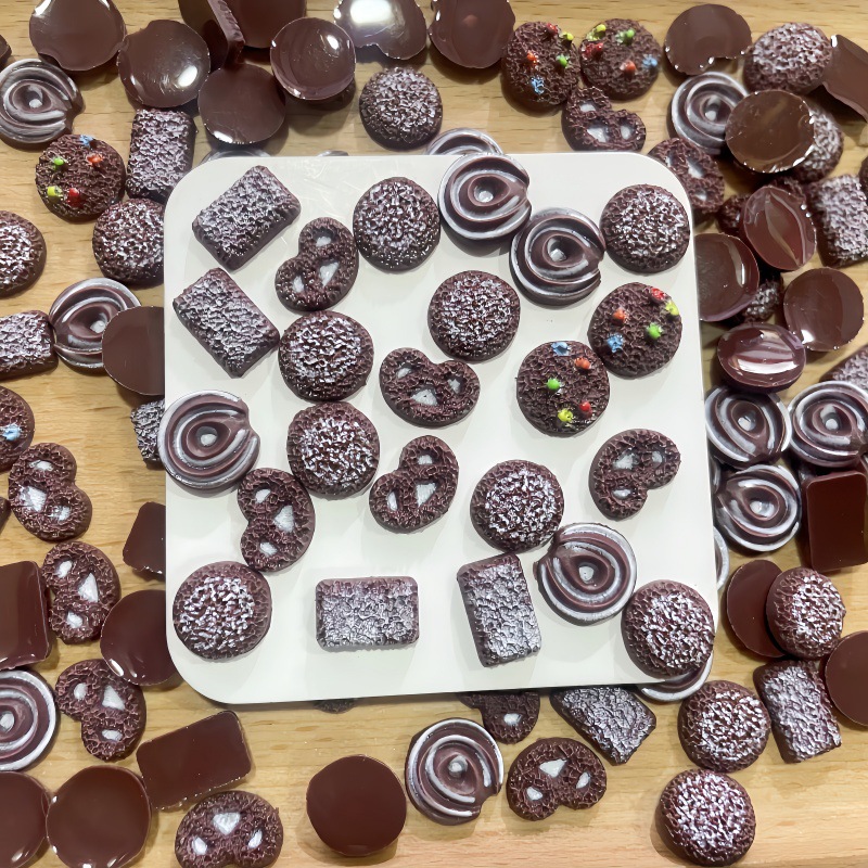50Pcs Tiny Faux Chocolate Cook - огляд і ціна Resin Art Equipment