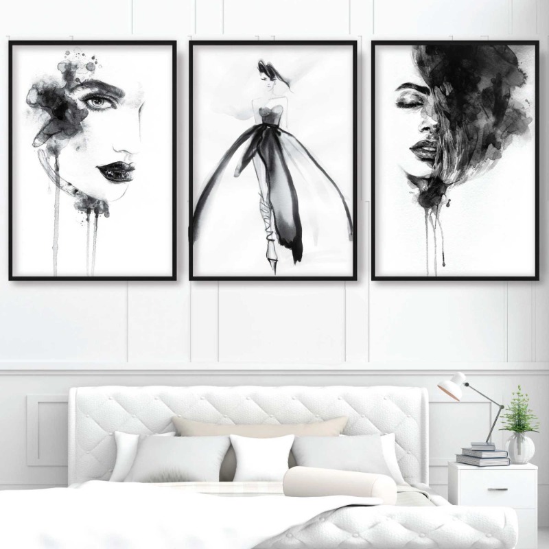Ink Painting Fashion Black Whi - огляд і ціна Resin Art Gallery