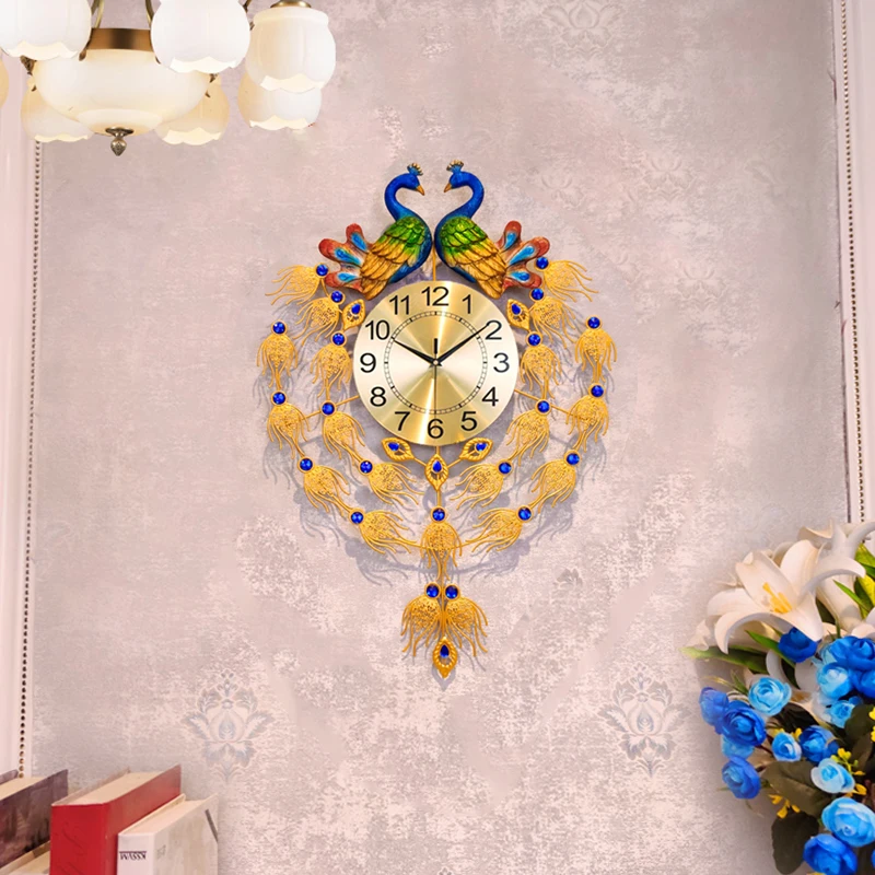 Peacock Nordic Wall Clocks Dig - огляд і ціна Resin Art Watch