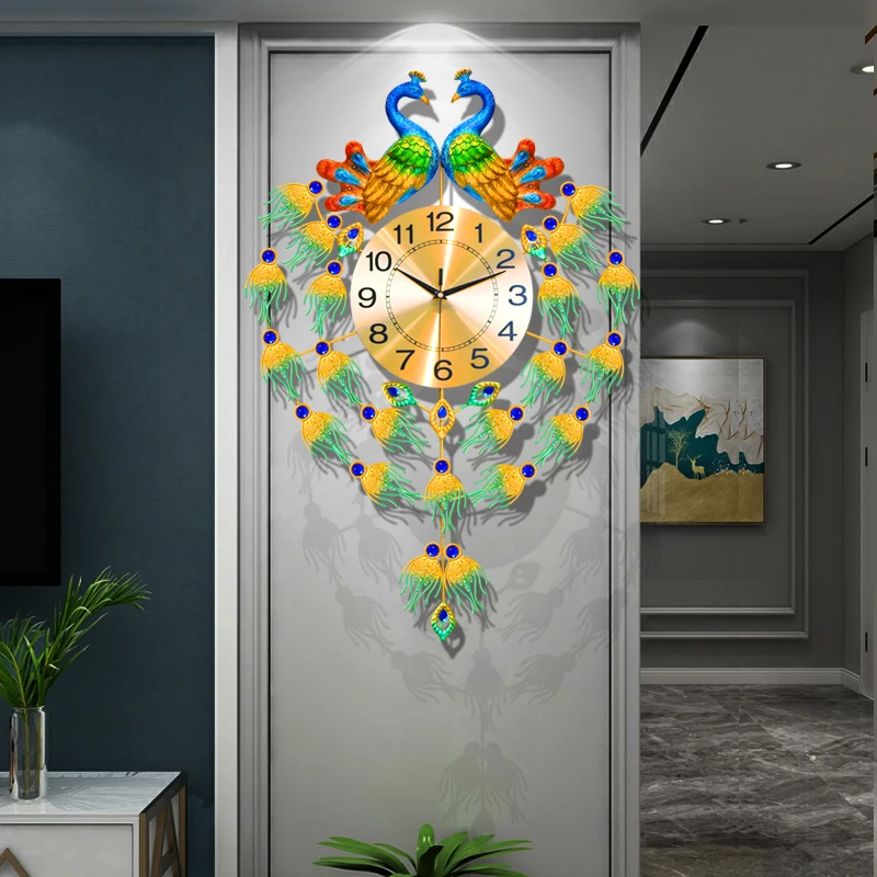 Peacock Nordic Wall Clocks Dig - огляд і ціна Resin Art Watch