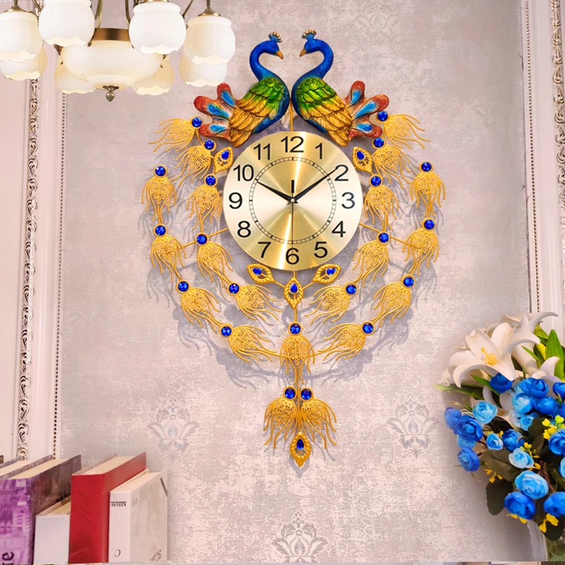 Peacock Nordic Wall Clocks Dig - огляд і ціна Resin Art Watch