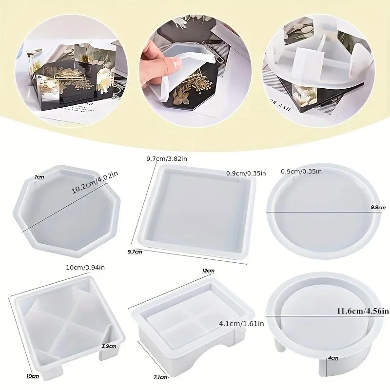 Coaster Resin Molds Set Includ - огляд і ціна Resin Art Equipment