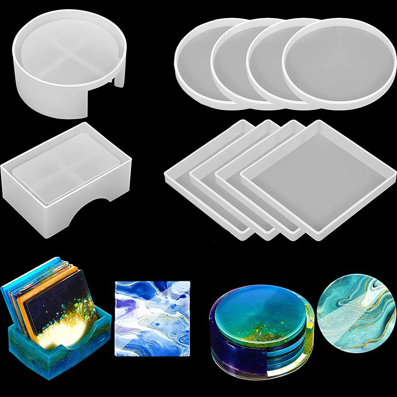 Round Square Coaster Silicone  - огляд і ціна Resin Art Coasters