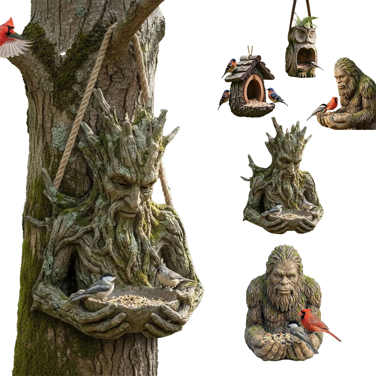 Funny Bigfoot Tree Hanging Bir - огляд і ціна Resin Art Watch