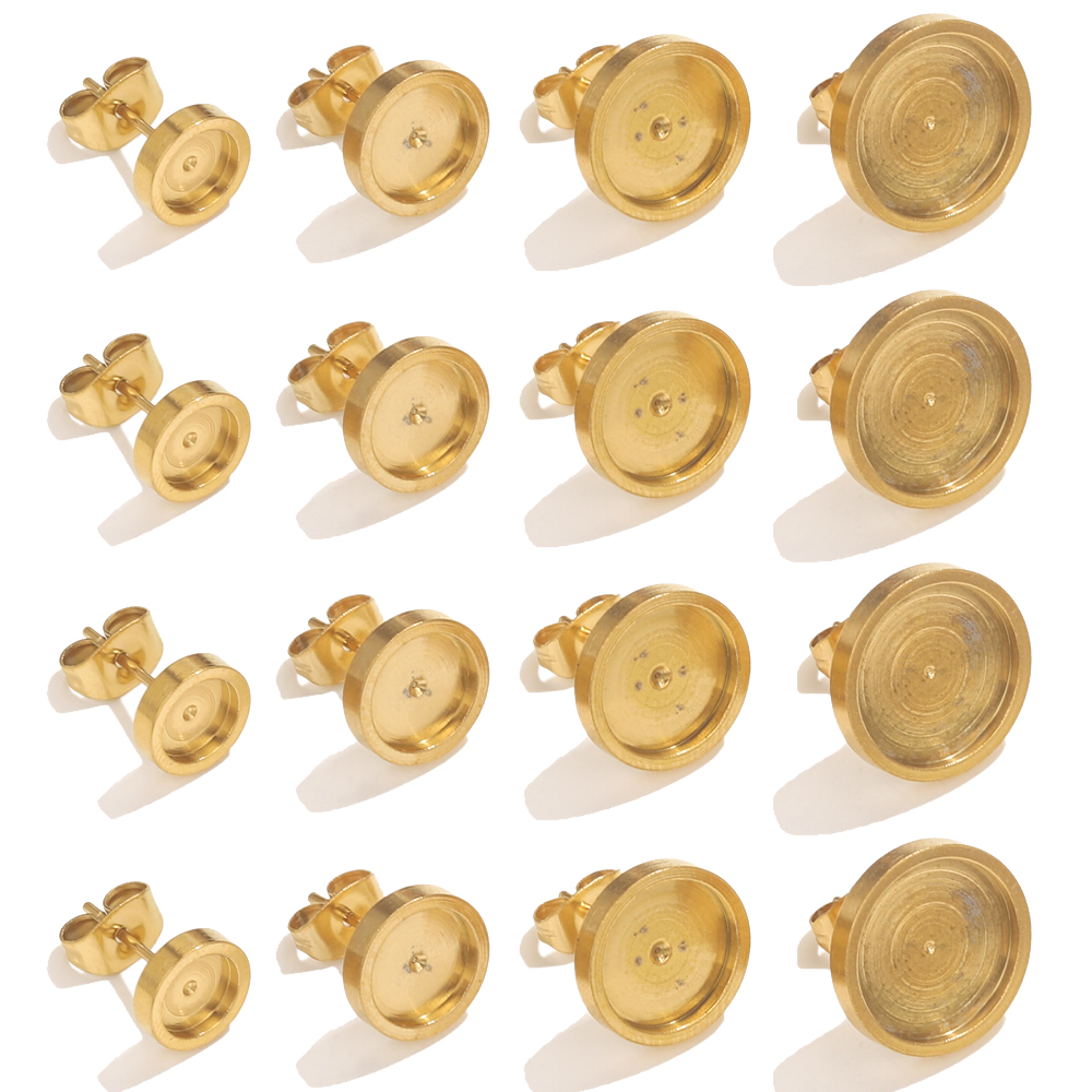 10pcs Stainless Steel Gold Ear - огляд і ціна Resin Art Store