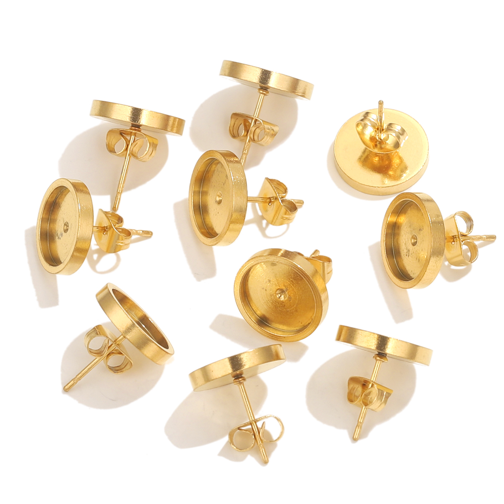 10pcs Stainless Steel Gold Ear - огляд і ціна Resin Art Store