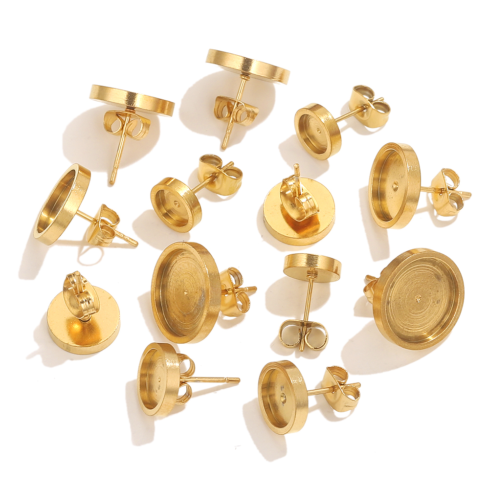 10pcs Stainless Steel Gold Ear - огляд і ціна Resin Art Store
