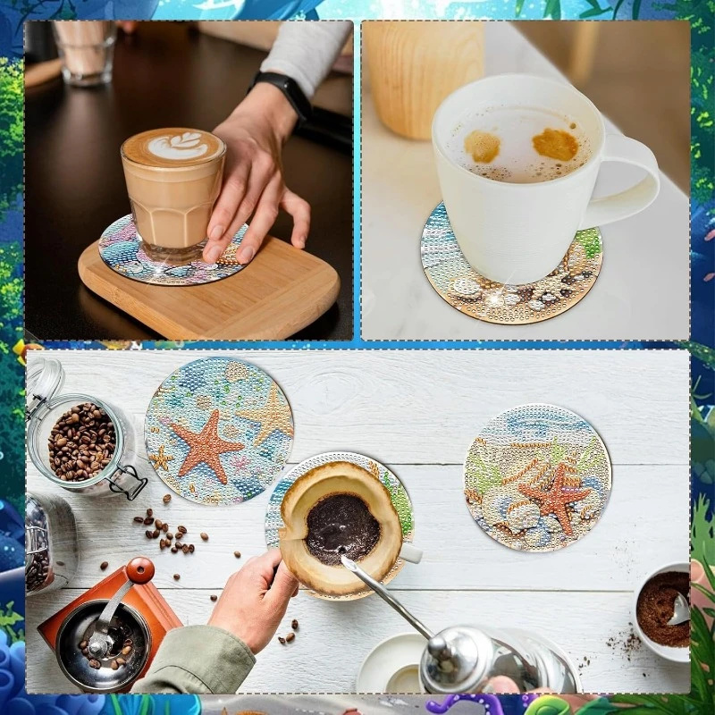 8 Pieces of Diamond Art Painti - огляд і ціна Resin Art Coasters